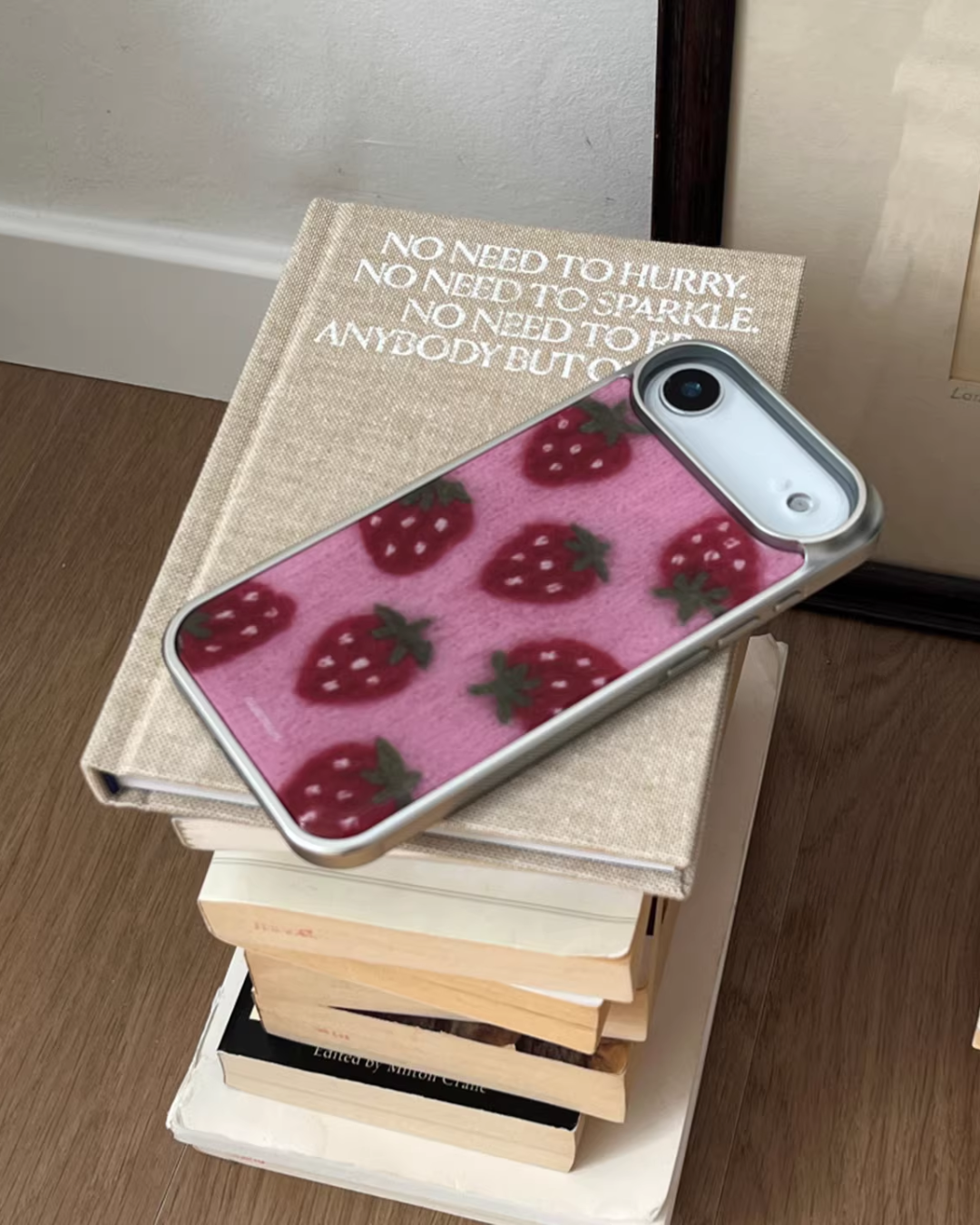 knitted strawberry phone case π