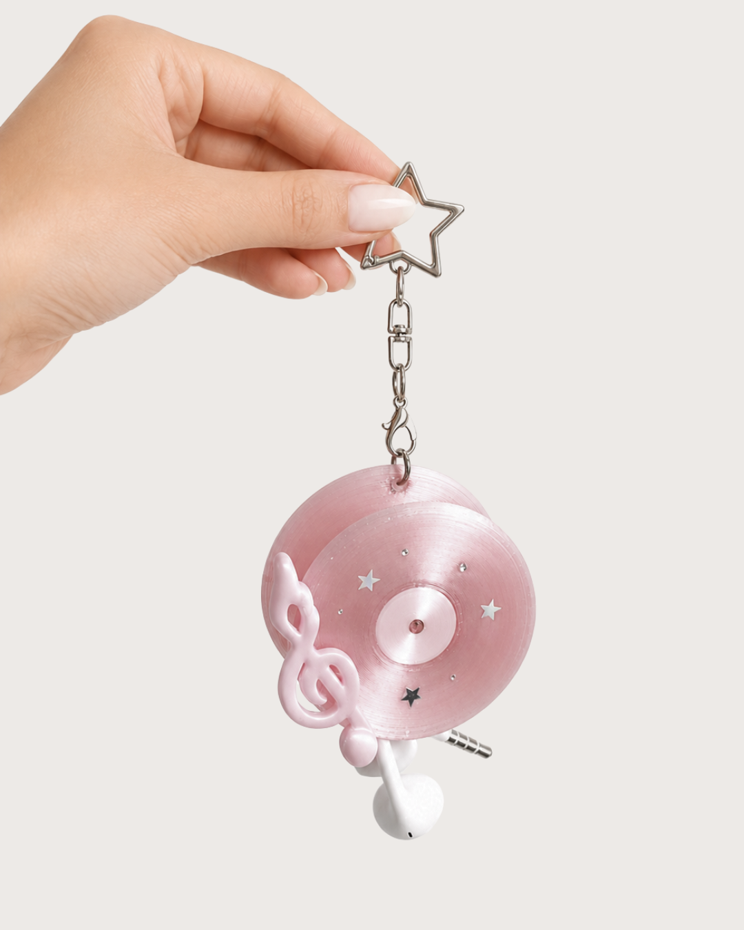 Pink Vinyl Earphone Holder