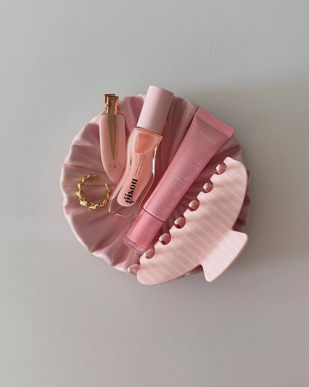stripped hair claw clip