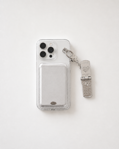 Heart World Flip Phone Keychain