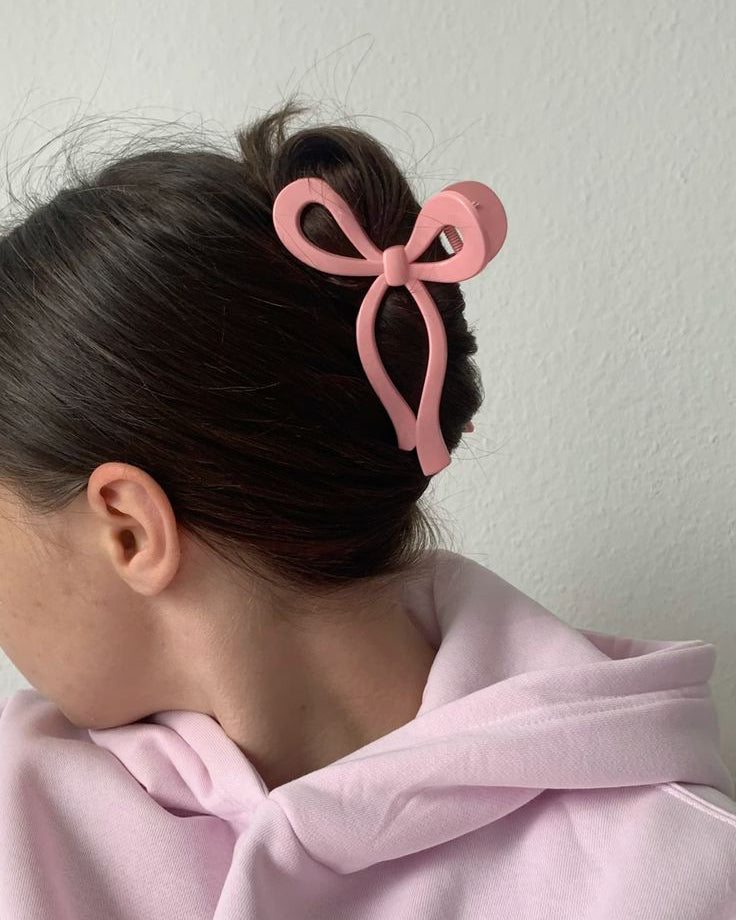 bow hair claw clip