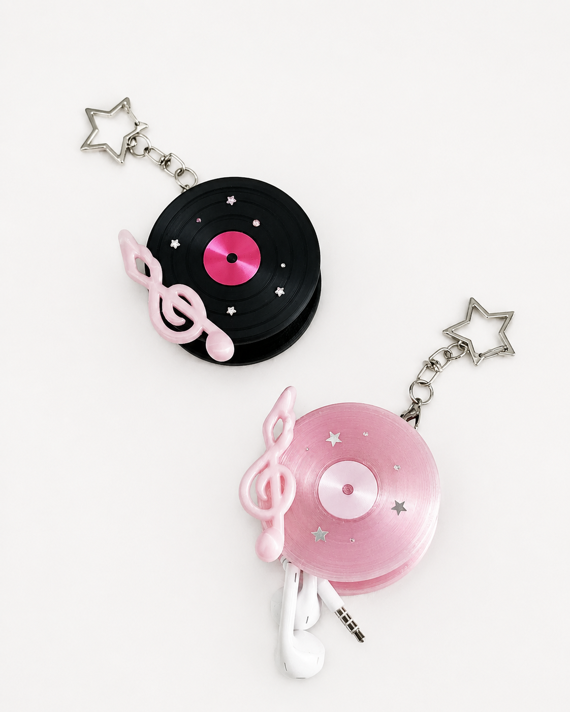 Pink Vinyl Earphone Holder