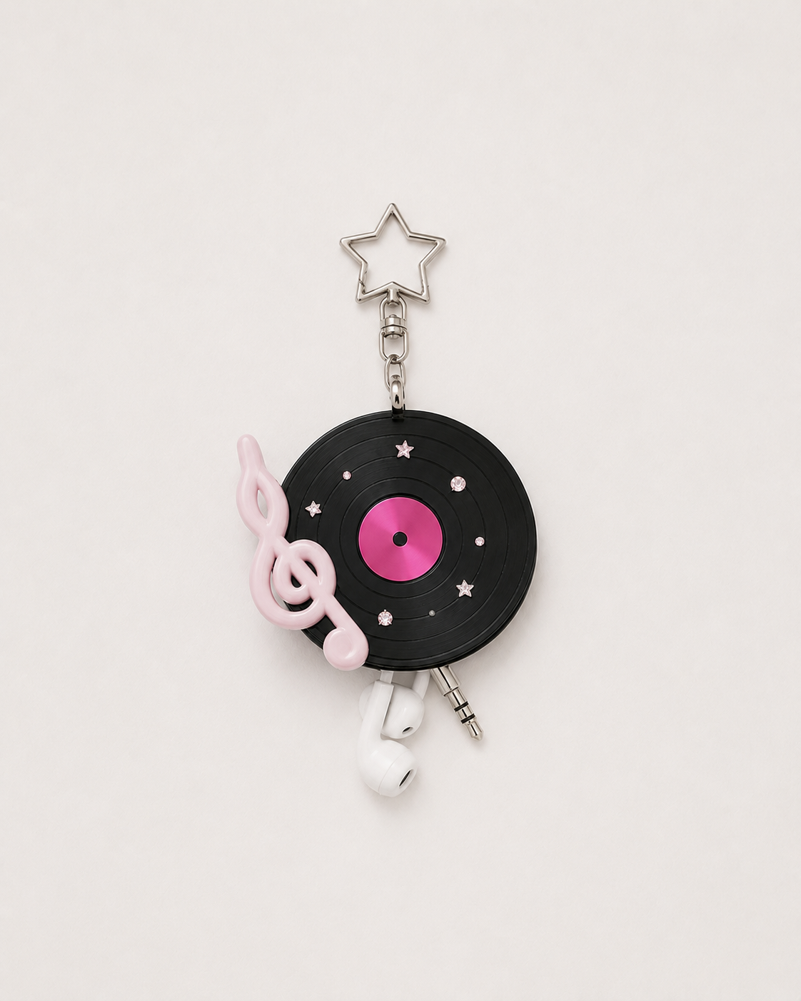 Pink Vinyl Earphone Holder