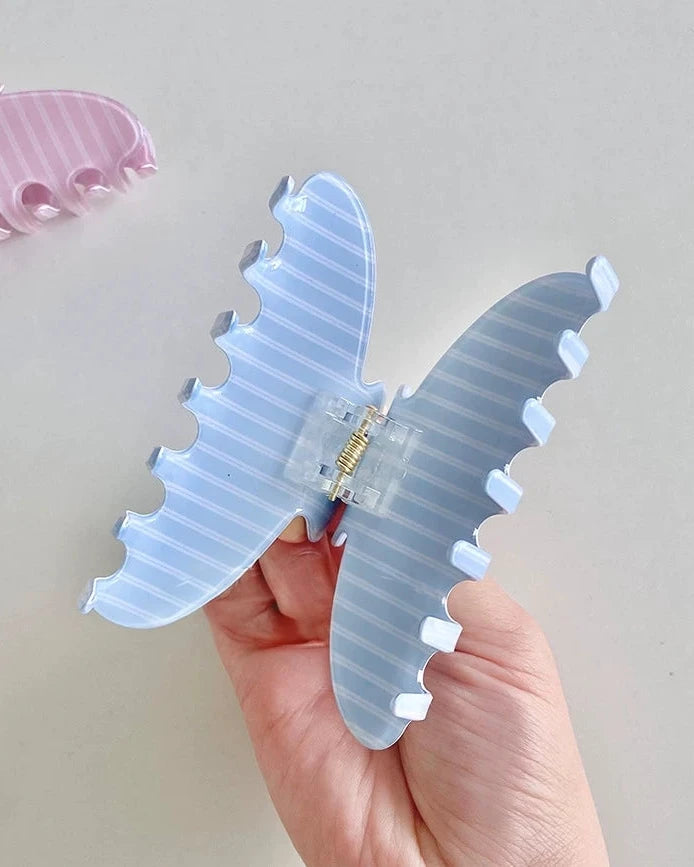 stripped hair claw clip