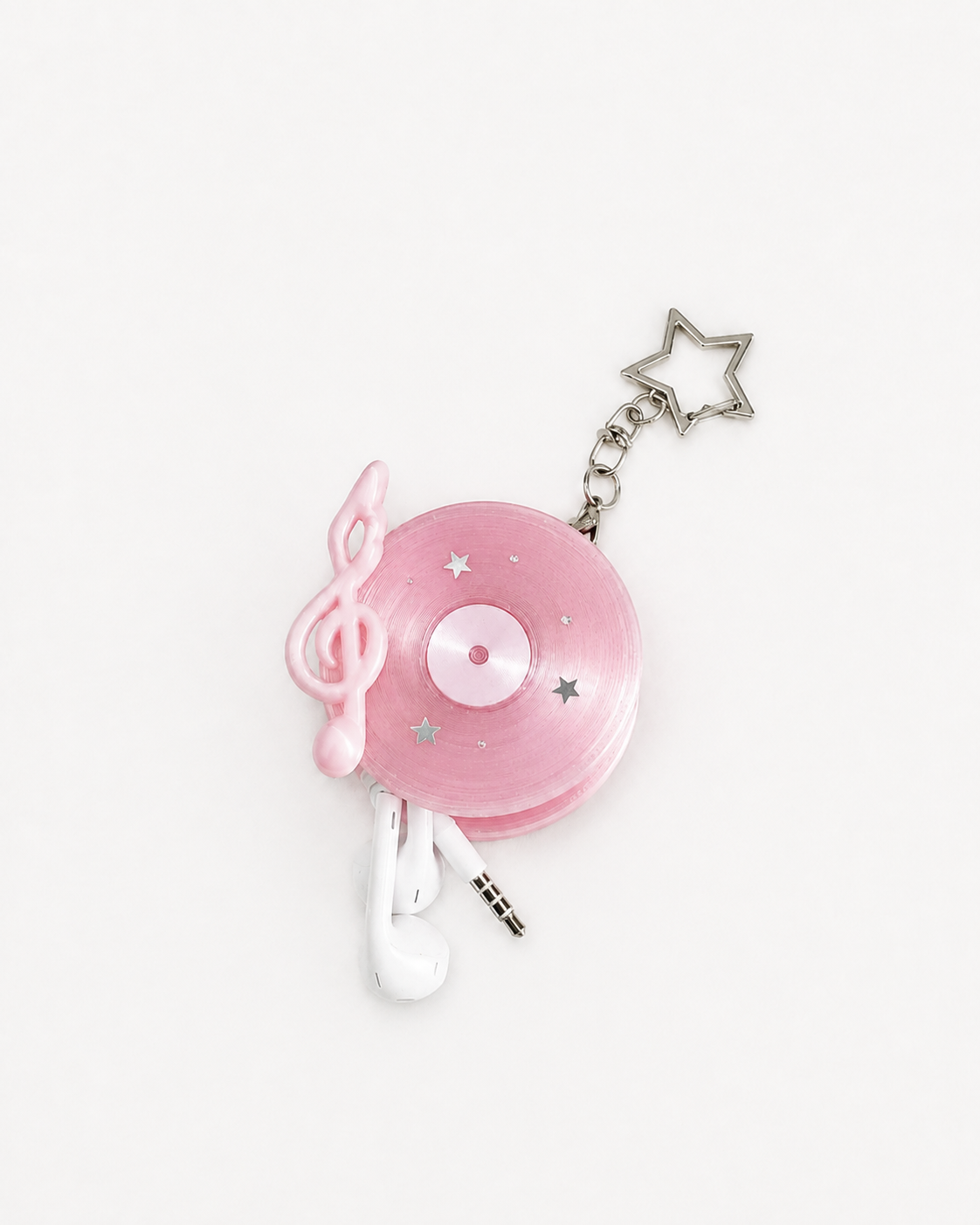 Pink Vinyl Earphone Holder