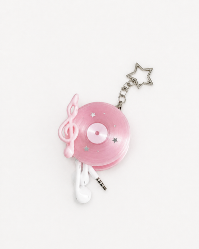 Pink Vinyl Earphone Holder